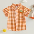 thumbnail image 2 of Larisalt Toddler Baby Boy Easter Shirt Cute Embroidery Short Sleeve Lapel Shirt Top Kids Boys Summer Clothes, 2 of 6