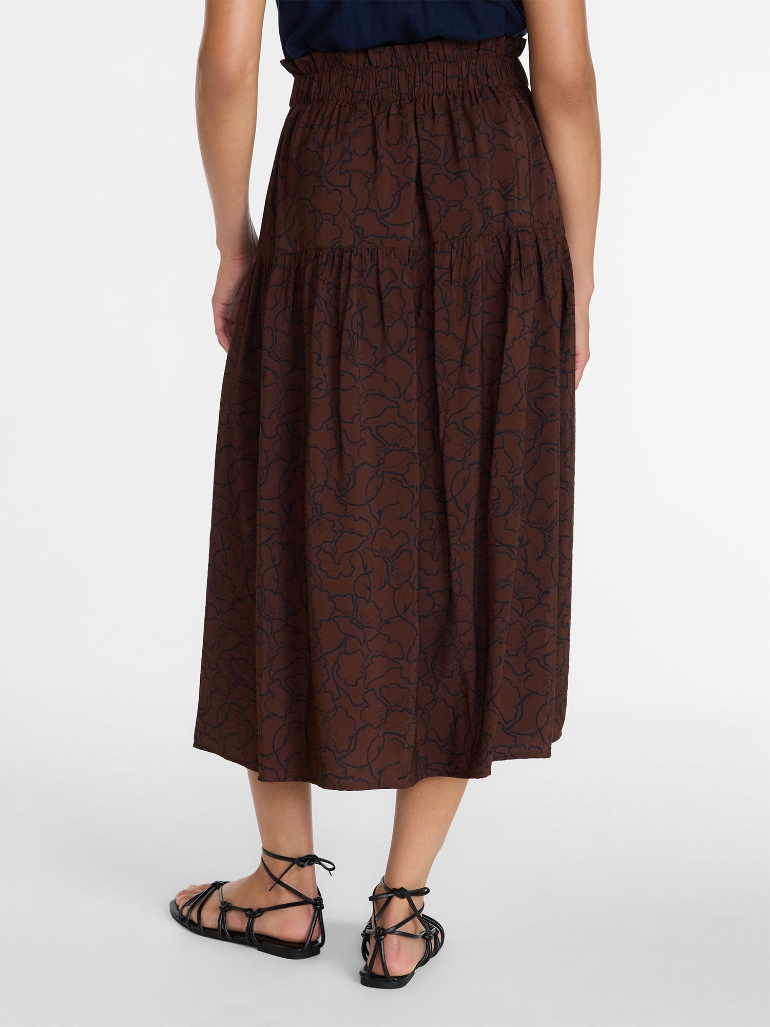 Time and Tru Women’s Tiered Maxi Skirt, Sizes XS-XXXL