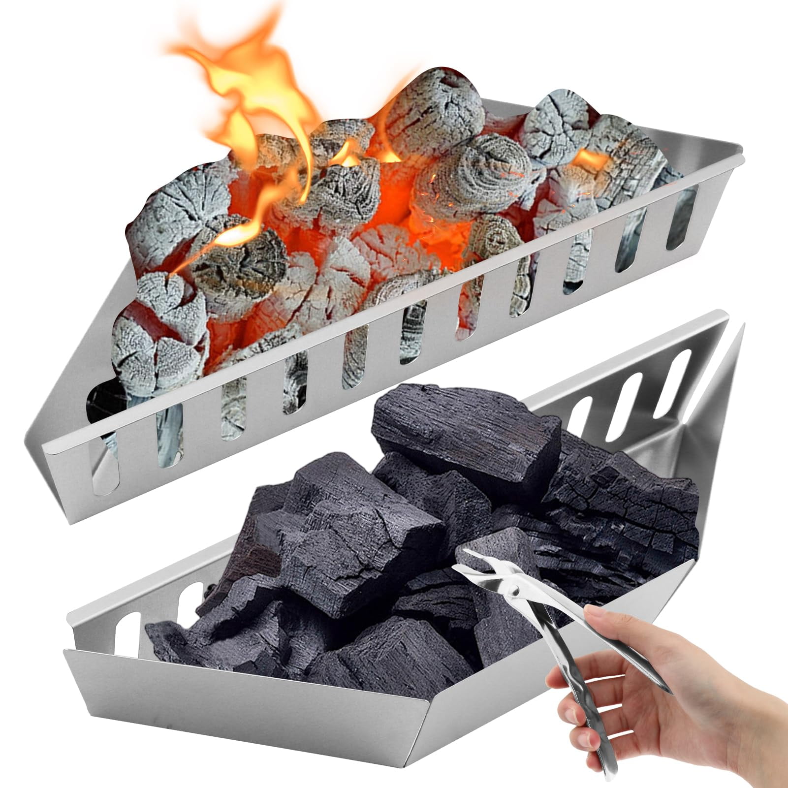 SnS Grills Slow 'N Sear Charcoal Basket Insert for 22