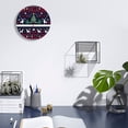 thumbnail image 2 of Silent Wall Clock 25cm/9.84in Round Wall Clock Knitted Christmas Deer Snow Hanging Clock for Home Living Room Bedroom Kitchen Non Ticking Battery Operated Living Room Mute Clock, 2 of 5