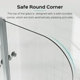 thumbnail image 3 of Hommoo 43" W x 58" H Frameless Folding Shower Doors Pivot Tub Glass Door for Bathtub, 1/4" (6mm) Thick SGCC Tempered Glass Door, Reversible Installation, Chrome, 3 of 8