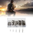 thumbnail image 2 of CEORPER 50Pcs Highly Strength Rolling Balls Bearing Snap Fishing Barrels Swivels Baits Connectors Clip for Saltwater Freshwater, 2 of 9