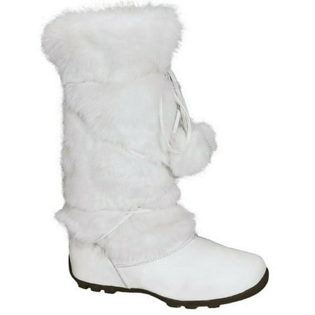 

EZGD Blossom Talia-Hi Women Ladies Mukluk Faux Fur Mid Calf Warm Winter Snow Boots (White numeric_5_point_5)