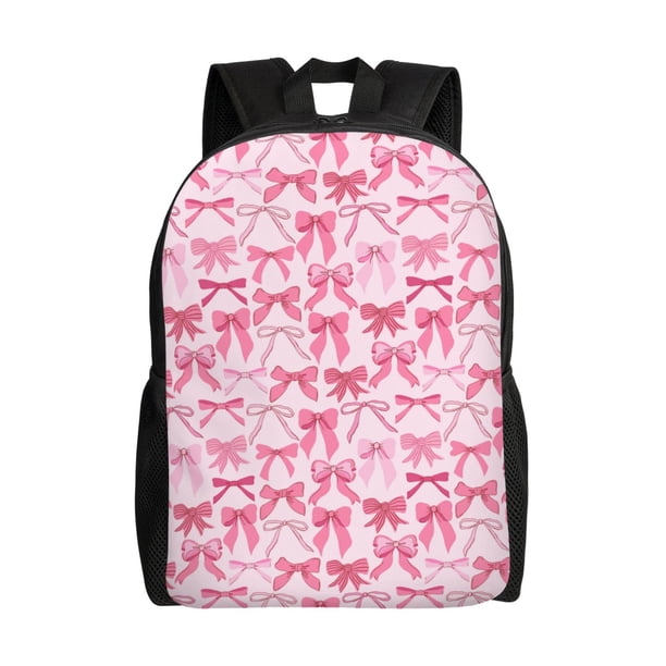 Fotbe Pink bows Mochila de Viaje para Laptop, Mochila Ejecutiva Delgada y Resistente 15.6"
