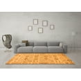thumbnail image 3 of Ahgly Company Indoor Round Abstract Orange Modern Area Rugs, 5' Round, 3 of 4