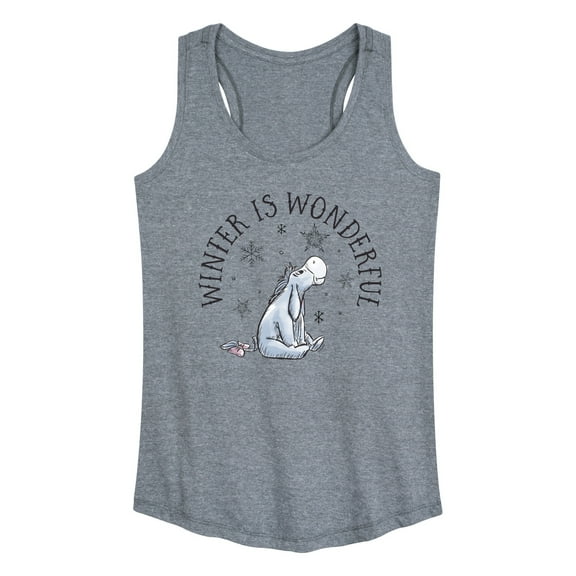 Disney Winnie The Pooh - Eeyore Winter Is Wonderful Christmas - Women's Racerback Tank Top