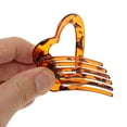 thumbnail image 5 of Unique Bargains 1 Pc Fashion Heart-Shaped Hollow Hair Clips Hairdo Clip Dark Brown, 5 of 5