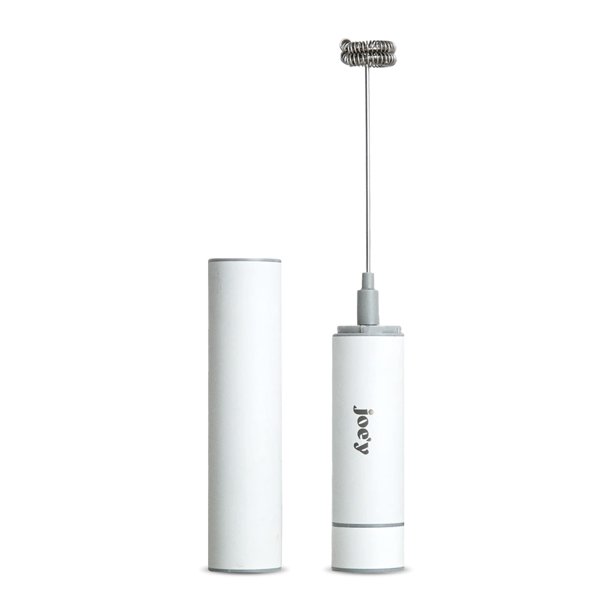 Froth'y, espumador de leche de alta calidad, espumador automático de acero inoxidable para café y más, dispositivo de mano espumador con una varita de doble batidor, espumador de bebidas alimentado