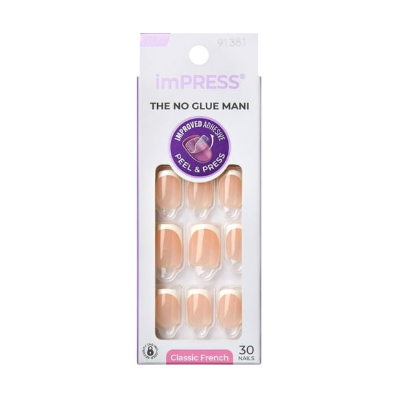 Press-On Nails Impress No Glue Main French Short Squoval