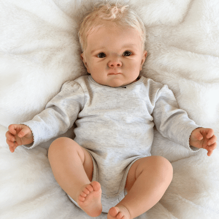 iCradle Adorable Lifelike Reborn Baby Dolls Girl 18 inch 45 cm Soft Cloth Body Realistic Newborn Babies Xmas Birthday Gift for Kids 3+