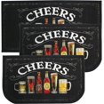 thumbnail image 3 of Kashi Home Kitchen Rug, Area Rug, Mat, Beautiful Print Non-Skid Latex Back Cheers & Beers 18x30 Rectangle, 3 of 3