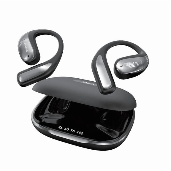 PAXA Vogbuds 5 Pro OWS Smart Voice Assistant Headset, Dynamic Stereo Sound Earbuds with ENC Call Noise Canceling Mic, Digital Battery Display