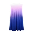 thumbnail image 4 of Hvot&aat Womens Summer V Neck Tank Dress Casual Tiered Ruffle Sleeveless Mini Dress Gradient Babydoll Dress, 4 of 4