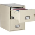 thumbnail image 3 of Phoenix Safe Vertical 25 inch 2-Drawer Legal Fireproof File Cabinet with Key Lock, Water Seal, Putty, LGL2W25P, 3 of 5