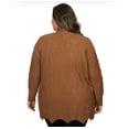 thumbnail image 2 of Ruby Rd. Fall Open Cardigan Pointelle All Acrylic (US, Alpha, 2X, Plus, Regular, Plus Size, Chestnut), 2 of 2