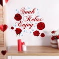thumbnail image 5 of Elegant Red Roses Bathroom Wall Art Soak Relax Enjoy Print Waterproof, Easy to Install, Home Decor Gift, 5 of 6