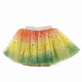 thumbnail image 2 of Lovskoo Toddler Girls Tulle Tutu Skirt Sequin Skirt Children Rainbow Yarn Skirt Dance Performance Skirt Baby Clothes Yellow, 2 of 4