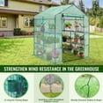 thumbnail image 5 of 57 x 57 x 76" Walk-in Greenhouse - Durable Outdoor Kit with Thicken PE Cover & Window. Heavy Duty 3-Tier 8-Shelf Plant House for Backyard, Patio, Indoor. ESL Greenhouses, 5 of 8