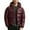 Wine, variant on Winter Hooded Jacket Lightweight Insulated Coat Windproof Outdoor Warm With Reflective For Cold Weather