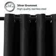 thumbnail image 4 of ANMINY Blackout Curtain Panels Solid Color Space Room Divider Screen Partition Fabric, 84"x100", Black, 4 of 8