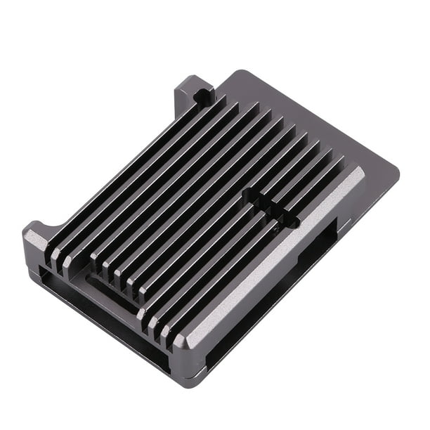 Caja Protectora Hugtrwg Disipación Calor Aluminio Tipo B para Raspberry Pi 4 Sin Ventilador gris