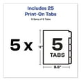 thumbnail image 5 of Customizable Print-On Dividers, 5-Tab, Letter, 5 Sets | Bundle of 2 Packs, 5 of 5