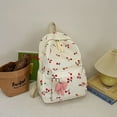 thumbnail image 5 of EDFRWWS Three-piece Cherry Backpack with Lunch Bag & Nylon Backpack (White), 5 of 9