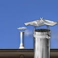 thumbnail image 1 of Chimney Caps, Exhaust Pipe Rain Hat, Durable Portable Protective, Lightweight Rainproof, Easy Install Practical, Stainless Steel Flue Suitable for 10cm, 1 of 10