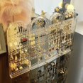 thumbnail image 3 of Folding Earring Stand Large Capacity Necklace Holder Keep Neat Bracelet Display Rack Space Saving Jewelry Organizer Studs for Dressing Table Store Window Grid, 3 of 8