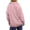 thumbnail image 6 of larppty Womens Oversized Sweatshirt Long Sleeve Henley Pullover Tops 2025 Fall Casual Button Loose Fit Fashion Outfits (Pink, S), 6 of 6