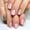 No tools, variant on Fresh short square press-on nails with pink-green two-tone flowers, sweet and cute, 24-piece detachable