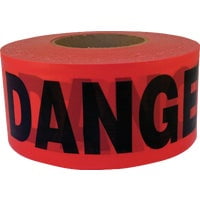 CH Hanson 16003 Barricade Safety Tape, 1000 ft L, 3 in W, Red, Polyethylene