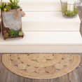 thumbnail image 2 of VHC Brands Farmhouse Jute 16.5 x 33 Inch Celeste Tan Half Circle Rug, 2 of 2