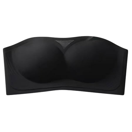 Jamicy Everyday Bras for Women Gift for Women Strapless Bra for Women Non-Slip Seamless Lightly Padded Bra Ultra Soft Breathable Support Minimizer Underwear