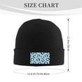 thumbnail image 3 of ZICANCN Camouflage Blue Leopard Skin Knit Beanie Hat, Winter Cap Soft Warm Classic Hats for Men Women, Black, 3 of 8