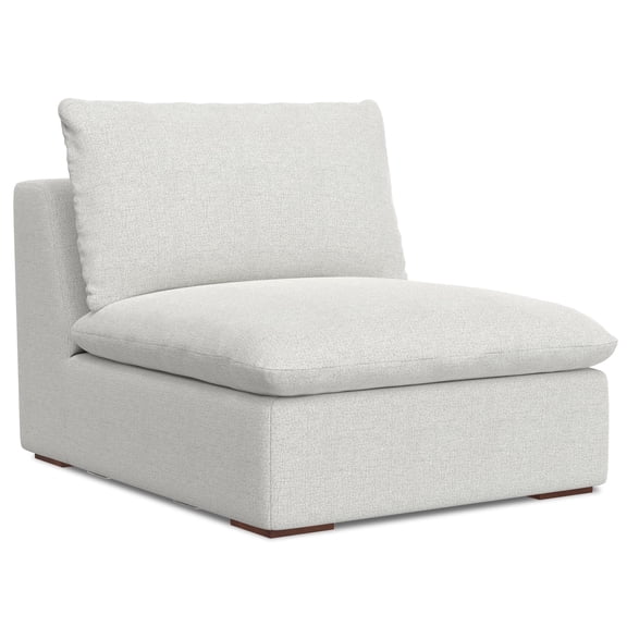 Simpli Home Jasmine Center Armless Sofa Module in Performance Fabric