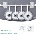 thumbnail image 2 of No Drill Curtain Rod Brackets Set, 10-Piece Adjustable Adhesive Curtain Rod Holders, 2 of 6