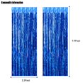 thumbnail image 3 of Cortinas CANREVEL con flecos de aluminio como telón de fondo, color azul oscuro, 2 x 1 x 2,5 m, 3 of 9