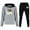 Gray, variant on Hueook Valentine's Day Womens 2 Piece Outfits Women's Round Neck Hooded Long Sleeved Printed Sweater and Pants Two-Piece Set Black 2X