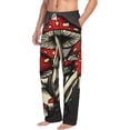 thumbnail image 2 of Balery Red Mushrooms print Men's Pajama Pants,Ultra Lightweight Pjs,Lounge Pant-Large, 2 of 9