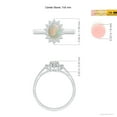 thumbnail image 6 of Angara Natural Opal Ring - Princess Diana Inspired Opal Ring for Women | October Birthstone Jewelry | 14K White Gold Opal Ring (Ring Size = 9), 6 of 10