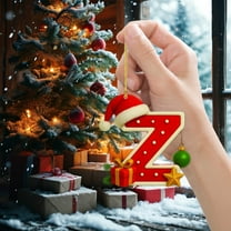 2D Acrylic Christmas Tree Letter Pendants for Holiday Decor and Gifting, Double-Sided Printing with Festive Designs, Versatile Ornaments for Tree Door Backpack and Car