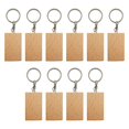 thumbnail image 1 of KLKCMS 10Pcs Key Tag Collectible Accessories DIY Decoration Unfinished Wood Keyring A, 1 of 9