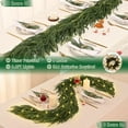 thumbnail image 3 of 2 Pack Christmas Garland, 9Ft Real Touch Norfolk Pine Garland with Lights, Christmas Cedar Garland for Mantle Table Front Door Xmas Holiday Indoor Outdoor Decorations, 3 of 7