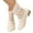White, variant on Women's Ankle Boots Breathable Walking Riding Booties Knit Heel Dress Ballet Shoes