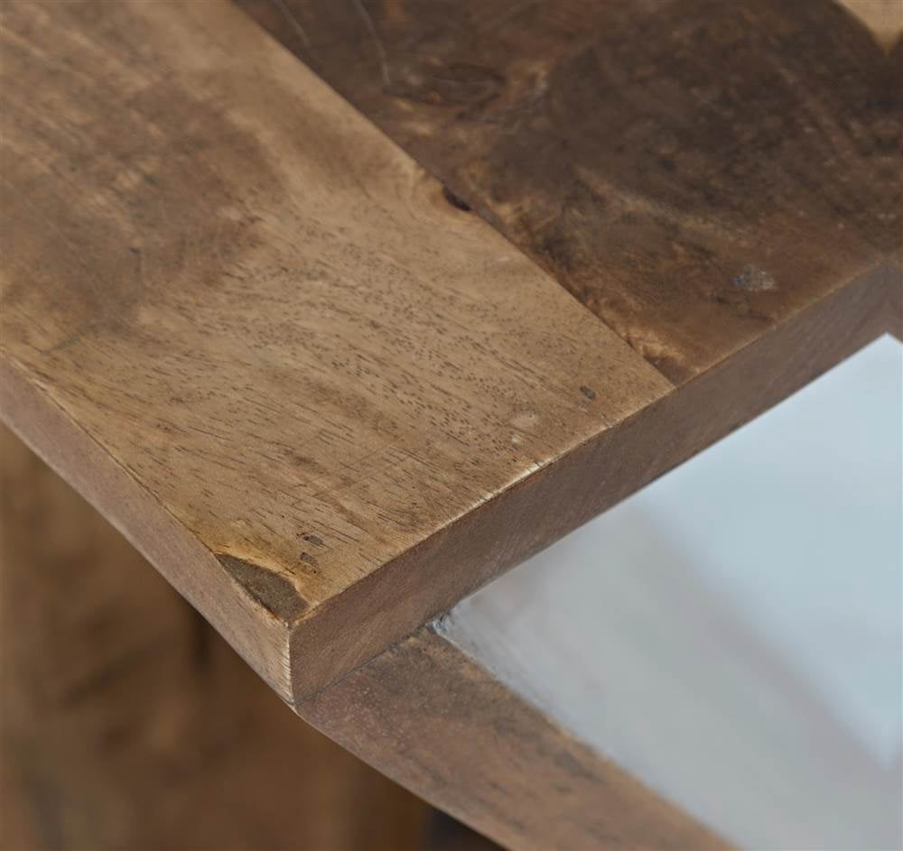 Jofran Global Archive Jasper Solid Wood Rustic Modern Angled Accent End Table