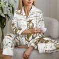 thumbnail image 6 of Honeii Western Desert Cowboys Print Women's Pajama Sets Long Sleeve Button Down Sleepwear Nightwear Soft Pjs Lounge Sets 2PCS-, 6 of 7