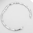 thumbnail image 4 of Stainless Steel Bamboo Style Classic Plain Open Clasp Bangle Bracelet, 4 of 10