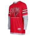 thumbnail image 2 of Men's New Era Red Atlanta Falcons Twofer Long Sleeve Hooded T-Shirt, 2 of 3