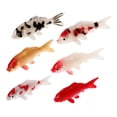 thumbnail image 7 of PBPBOX 6Pcs Artificial Fancy Carp Fish Figure Aquarium Decor Assorted Color Realistic Fake Fish, 7 of 7